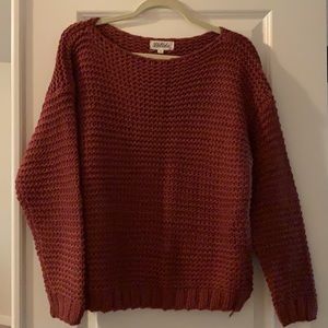 Chunky knit sweater.